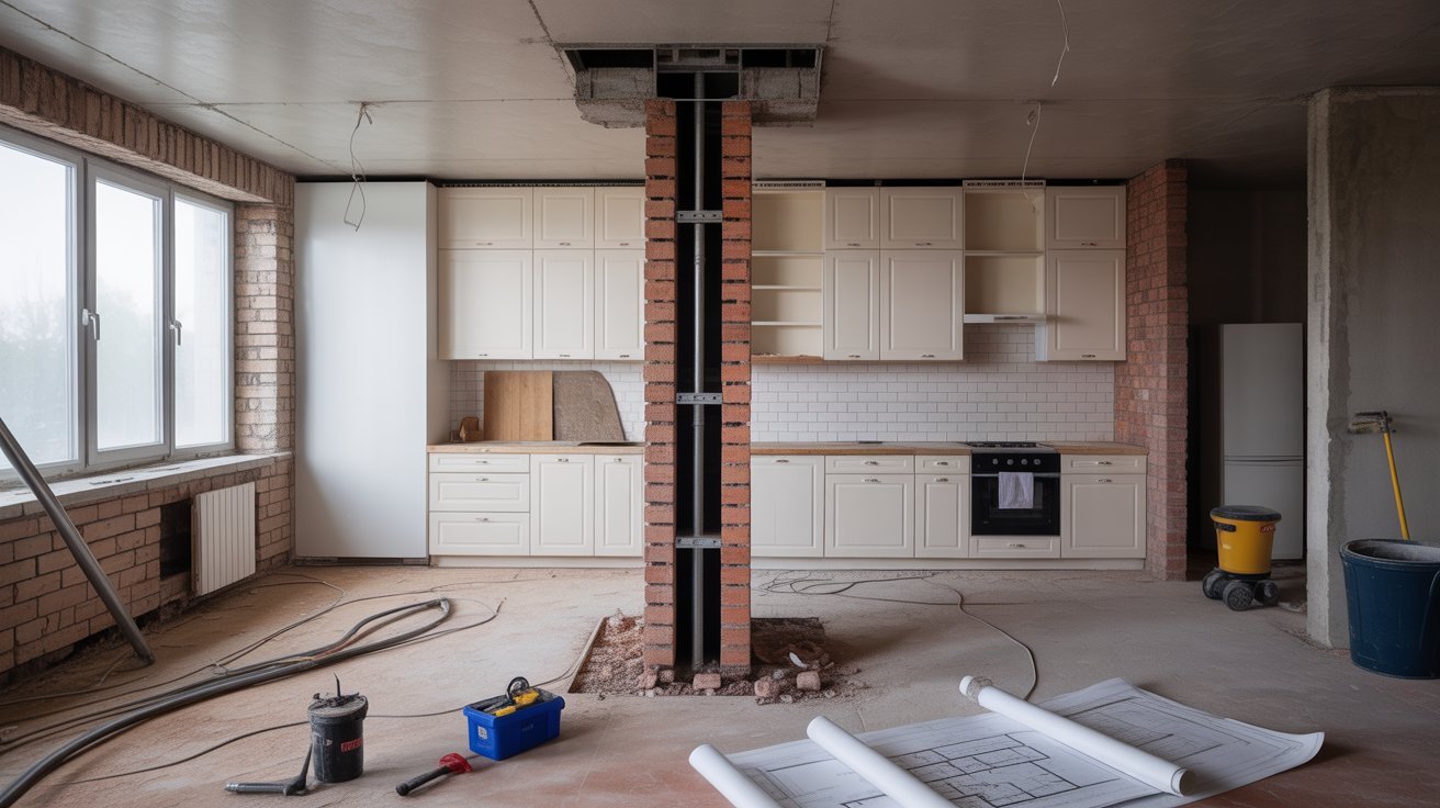 Espacio interior remodelado en vivienda residencial